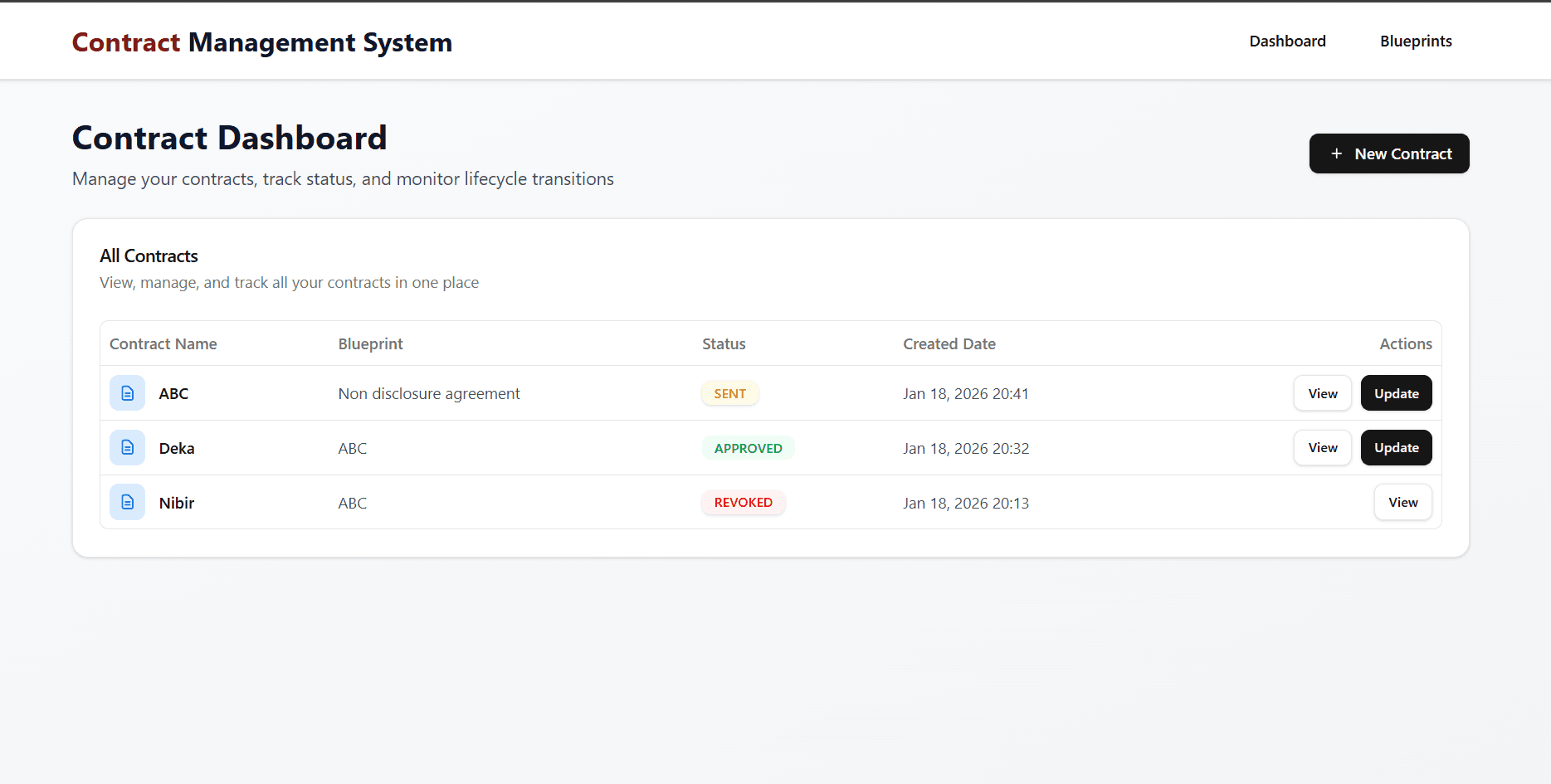 Contract Management Platform